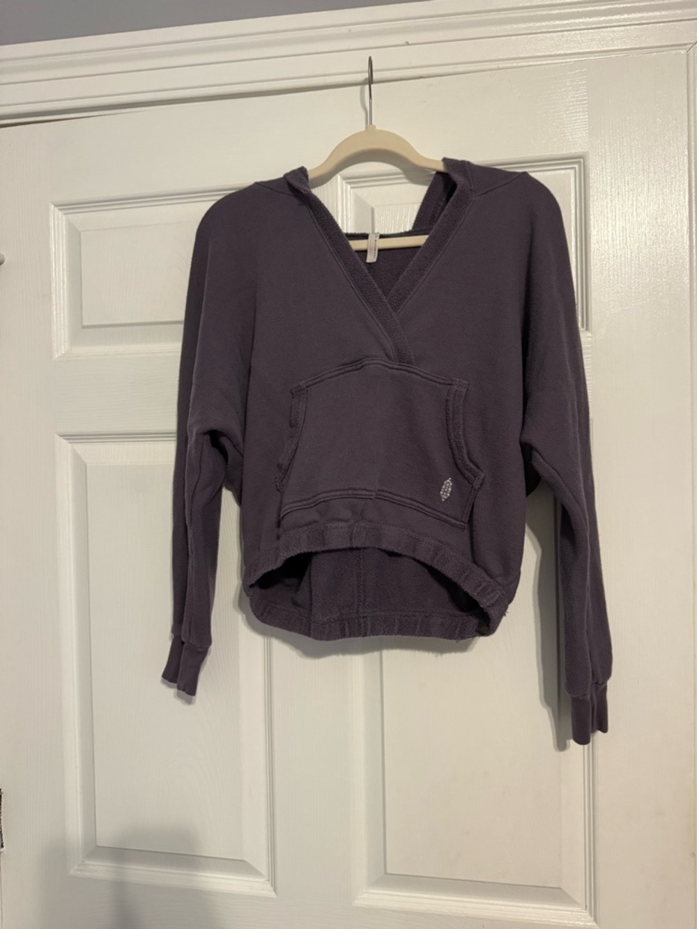 FP Movement by Free People Washed Plum V-Neck Hoodie